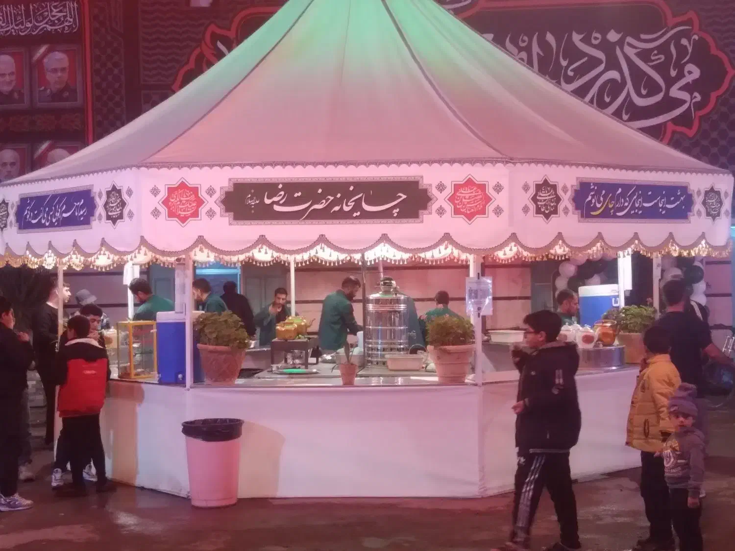 کرایه وفروش انواع موکب ،وسایل ،پارچه نوشته ، مذهبی|خدمات پذیرایی، مراسم|ابریشم, |دیوار