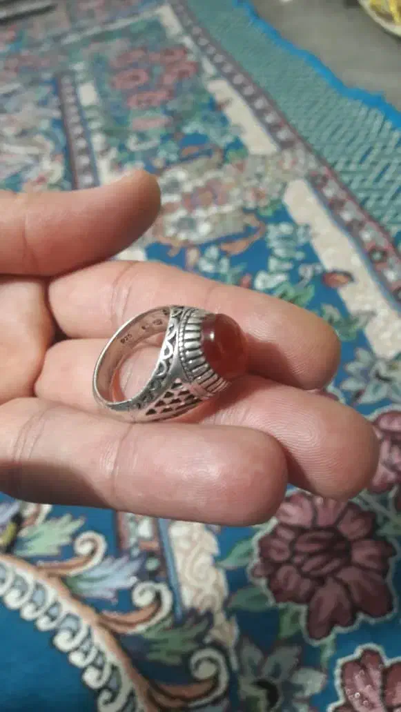 انگشتر عقیق یمنی سنگ اصیل اصلی کمیاب دومهردار|جواهرات|اردبیل, |دیوار