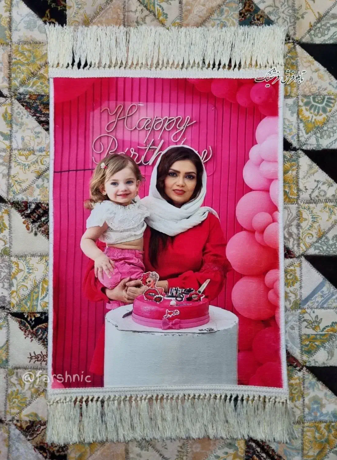 تابلوفرش با عکس چهره|تابلو فرش|آران و بیدگل, |دیوار