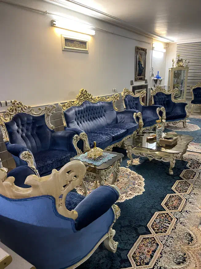 مبل استیل ۹ نفره + میز ناهارخوری ۶ نفره ست|مبلمان خانگی و میز عسلی|کاشان, ۲۲ بهمن|دیوار