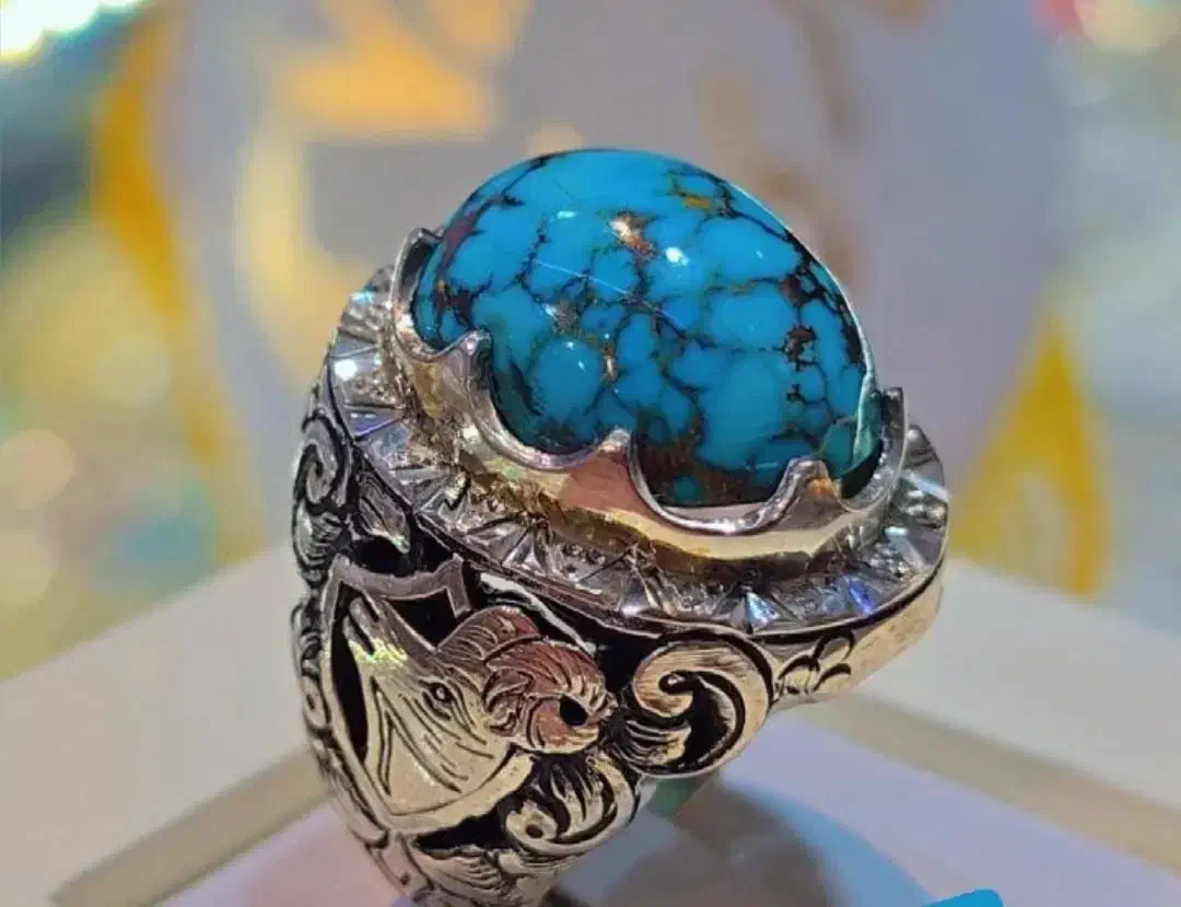 انگشتر دستساز عیار سنگین فیروزه نیشابور|جواهرات|گرگان, |دیوار