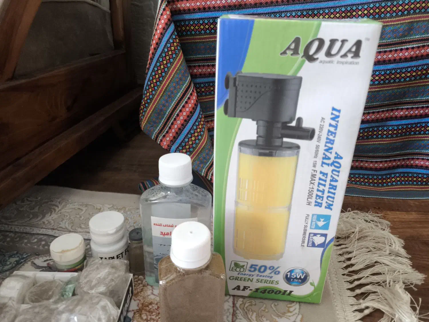 آکواریوم ۶۰لیتر با تمام لوازم نو برای همه نوع ماهی|ماهی|قزوین, |دیوار