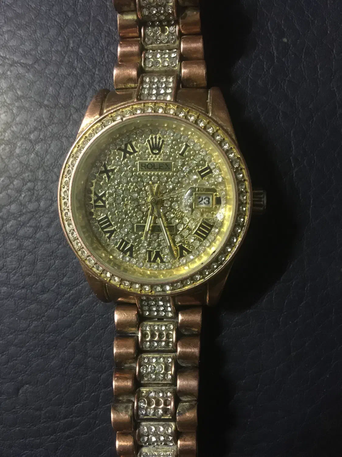 ساعت رولکس اصل فول نگین رنگ رز گلد|ساعت|تهران, شهرآرا|دیوار