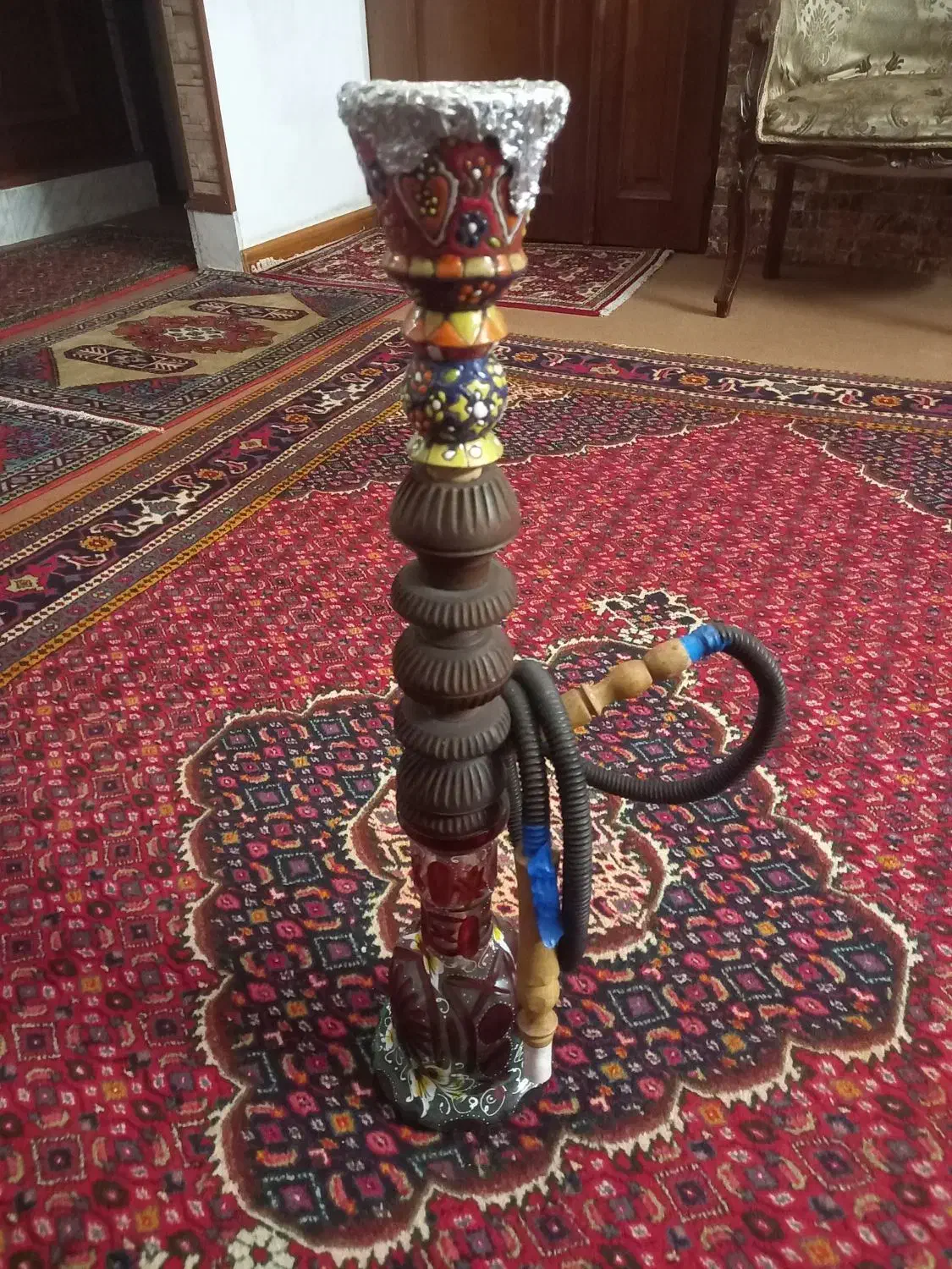 قلیان چوبی دوسیب فاخر|کلکسیون و سرگرمی|اردبیل, |دیوار