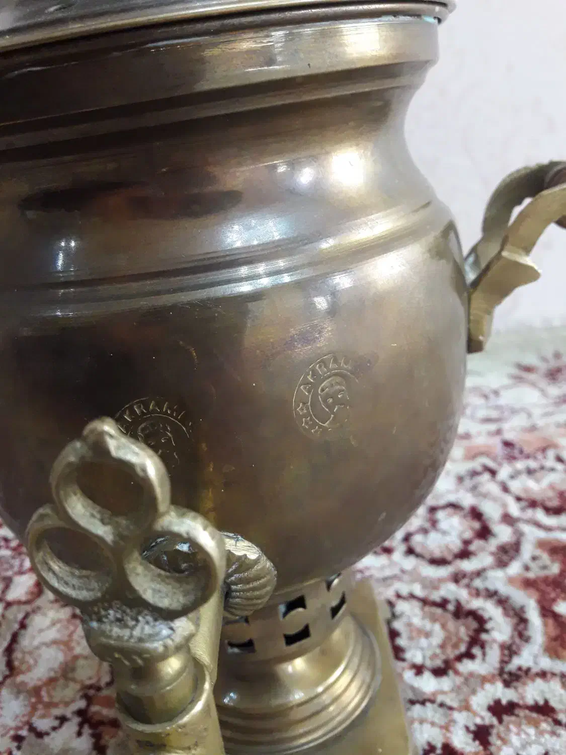 سماور و قوری برنجی|سماور، چای‌ساز، قهوه‌ساز|کرمان, |دیوار