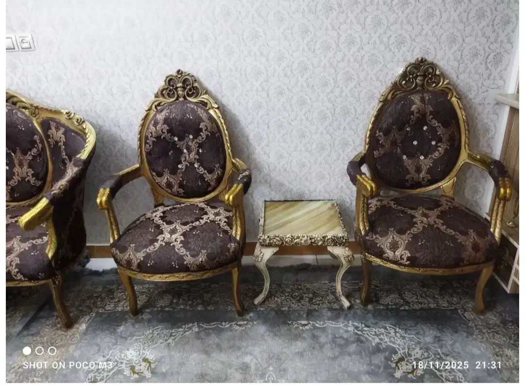 مبل سلطنتی ۹ نفره|مبلمان خانگی و میز عسلی|کرمانشاه, |دیوار