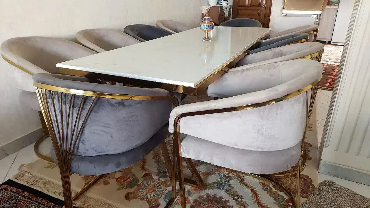 میزناهارخوری۸نفره استیل|میز و صندلی غذاخوری|پردیس, فاز ۸|دیوار