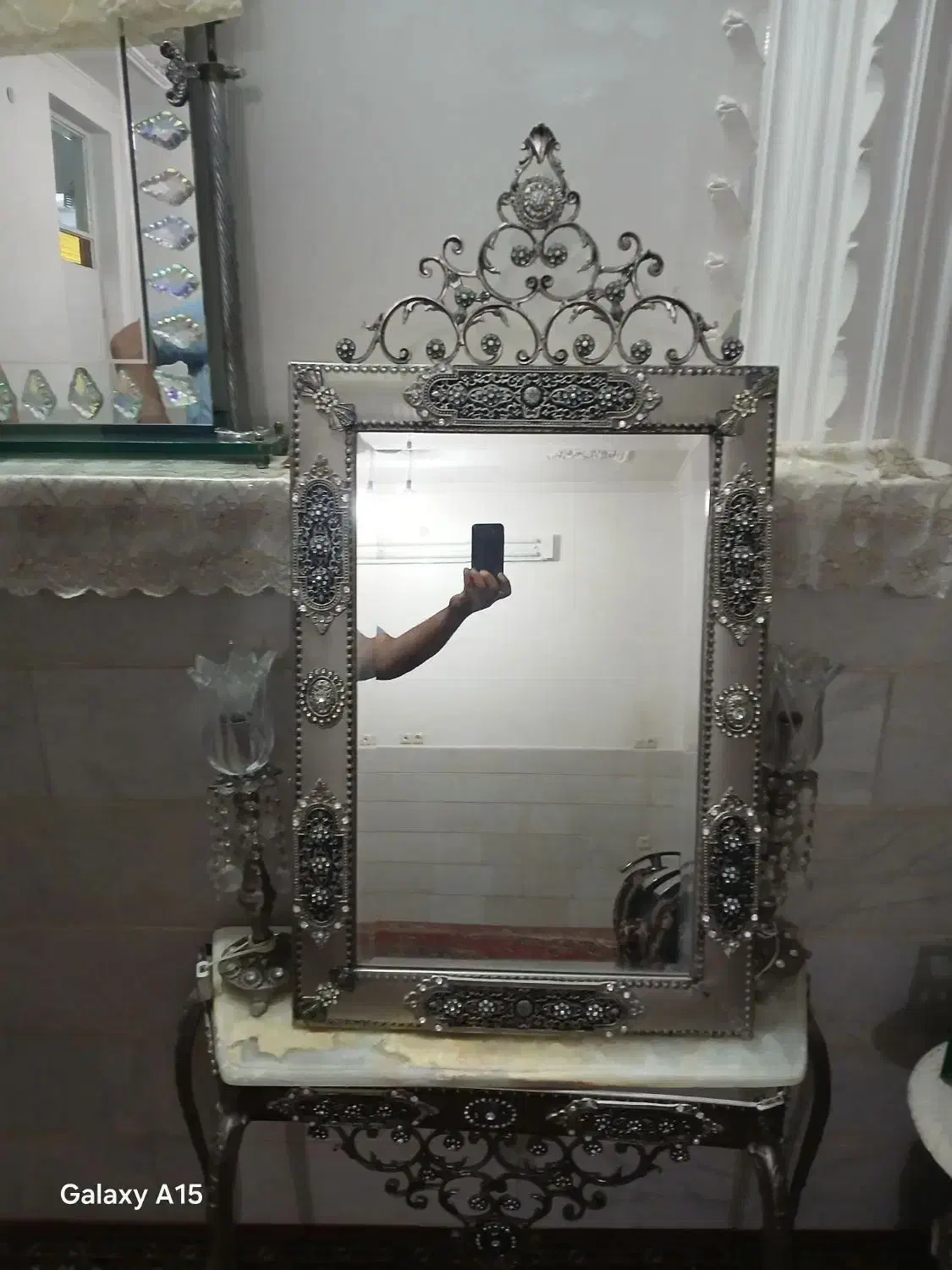 اینه شمعدان برنز|آینه|یزد, |دیوار