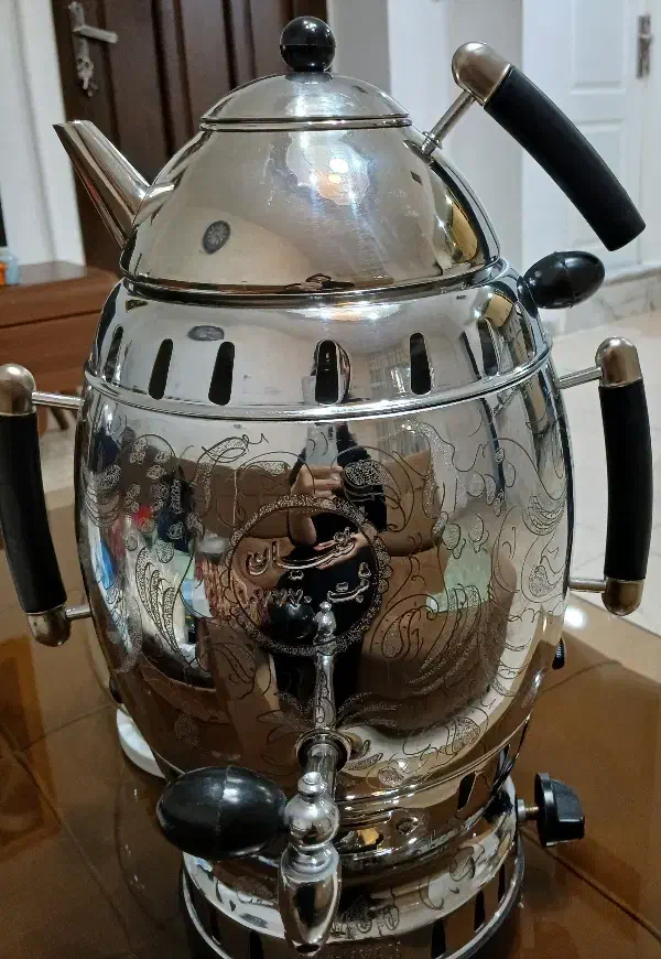 سماور گازی استیل ۶ لیتری طرح دار|سماور، چای‌ساز، قهوه‌ساز|اندیشه, اندیشه فاز ۱|دیوار