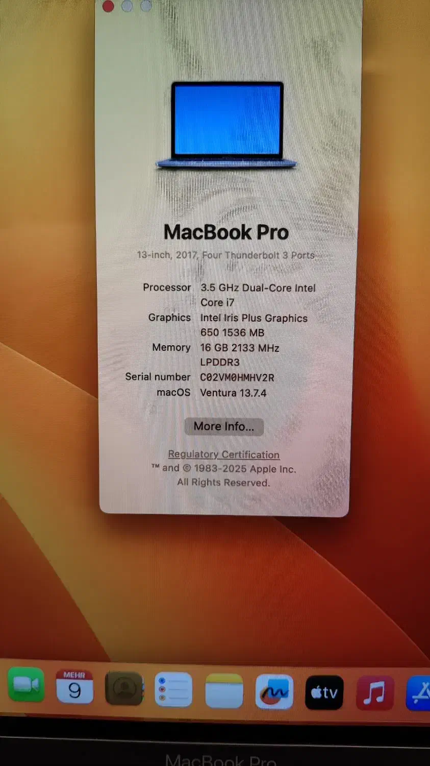 لپتاب اپل مک بوک پرو 13 اینچ Mac book Pro|رایانه همراه|اصفهان, چرخاب|دیوار