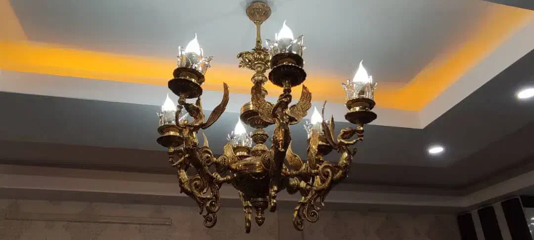 دو عدد لوستر فرشته آبکاری طلا|لوستر و چراغ آویز|تهران, مشیریه|دیوار