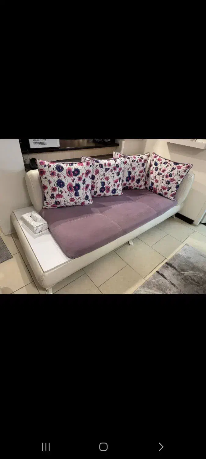 مبلمان ۷نفره ال کوسن دار با میز جلو مبلی و عسلی|مبلمان خانگی و میز عسلی|پردیس, فاز ۳|دیوار