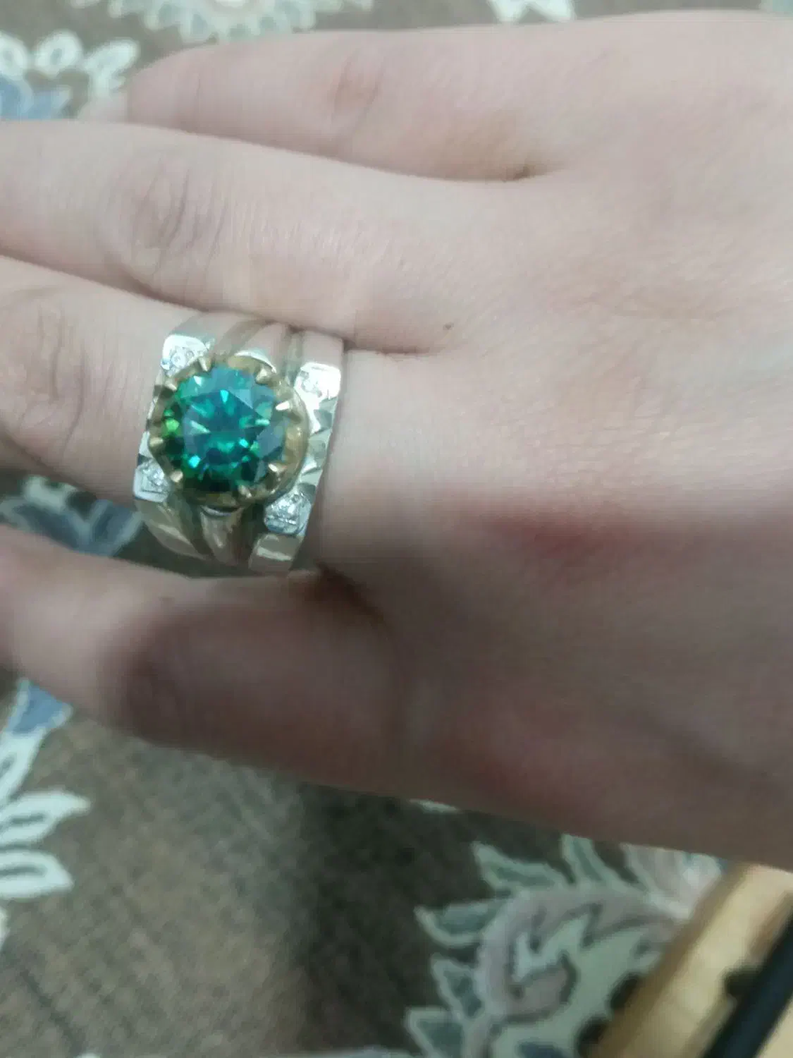 انگشتر زمرد نقره|جواهرات|کرمانشاه, |دیوار