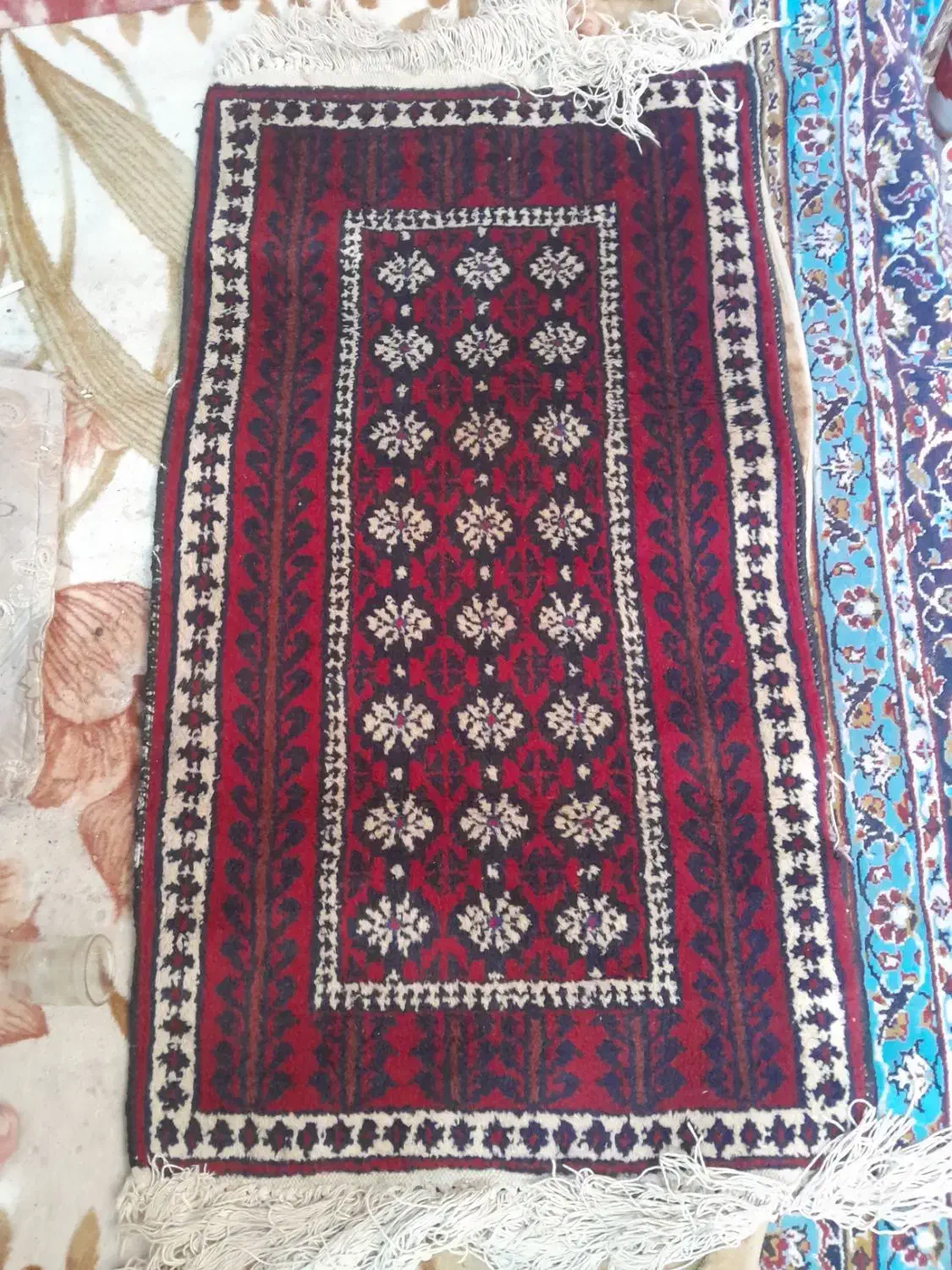 یک جفت قالیچه قدیمی دستباف و1عددماشینی نو|فرش|مشهد, توس (بلوار توس)|دیوار