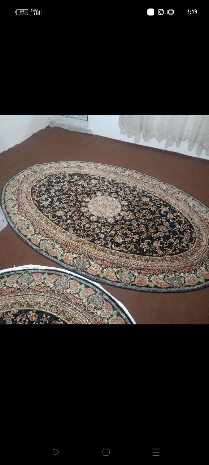 دوعدد فرش سالم ونو|فرش|دهگلان, |دیوار