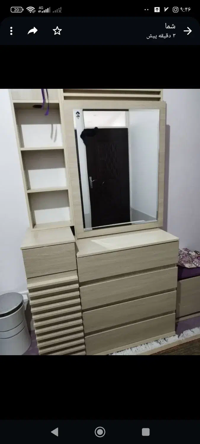 فروش سرویس خواب در حد نو|تخت و سرویس خواب|شیراز, میانرود|دیوار