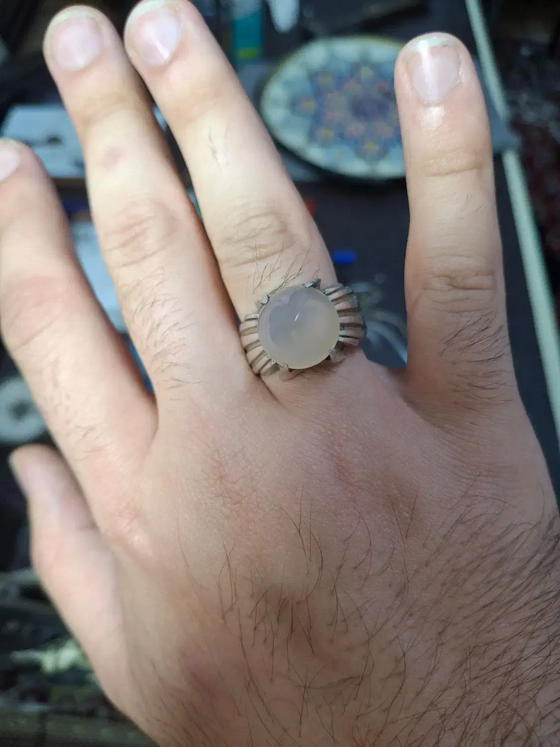 انگشتر دستساز با نگین یمنی|جواهرات|اردبیل, |دیوار