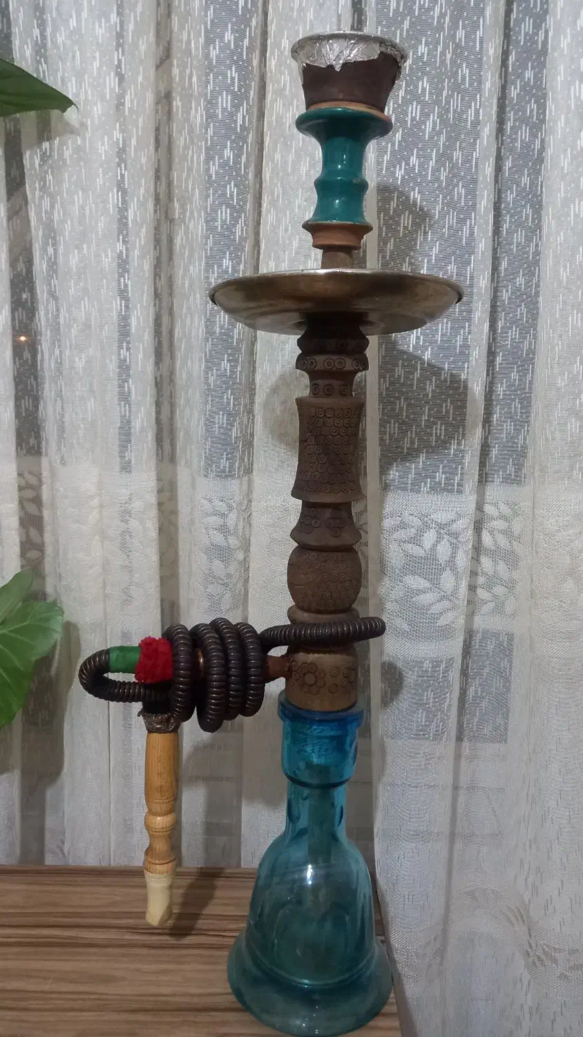 قلیان چوبی کنده کاری شده|کلکسیون و سرگرمی|تبریز, |دیوار