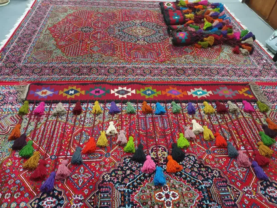 سر پرده های دست بافت|پرده، رانر، رومیزی|تایباد, |دیوار