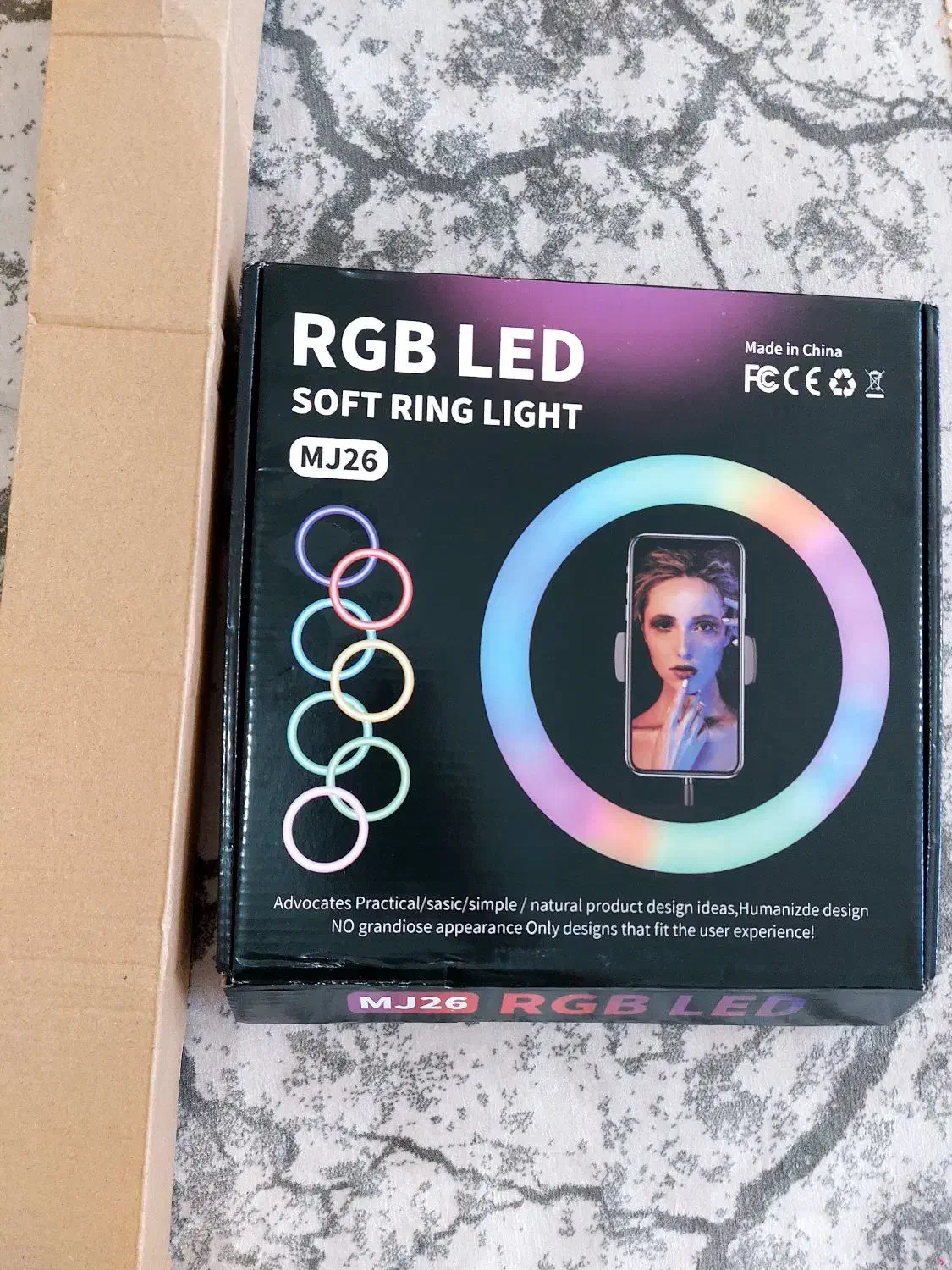 رینگ لایت سری جدید RGB رنگین کمانی کاملا نو|لوازم جانبی موبایل و تبلت|شیراز, نصر|دیوار