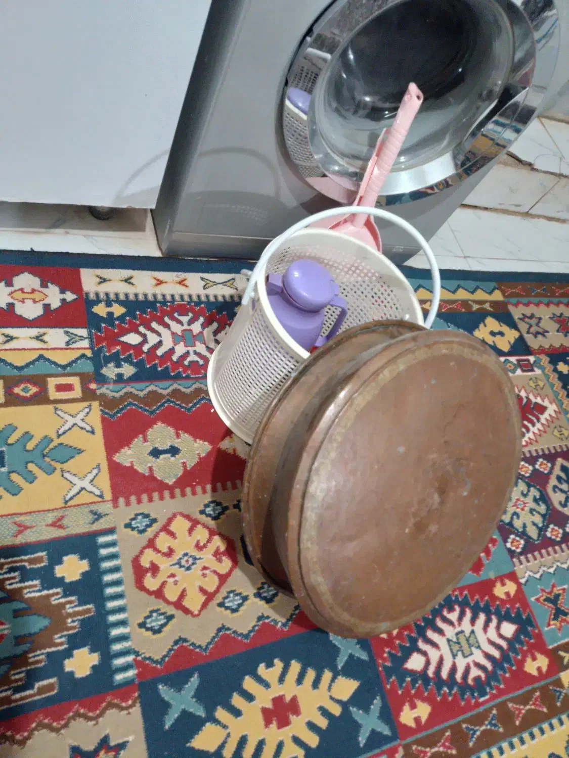 باسلام تشت مسی وزن ۲/۵۰۰دهانه ۶۶|صنایع دستی و سایر لوازم تزئینی|تربت جام, میان جام|دیوار