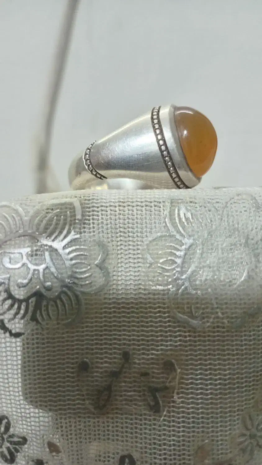 انگشتر کاردست عقیق یمن شن دار|کلکسیون و سرگرمی|تویسرکان, |دیوار