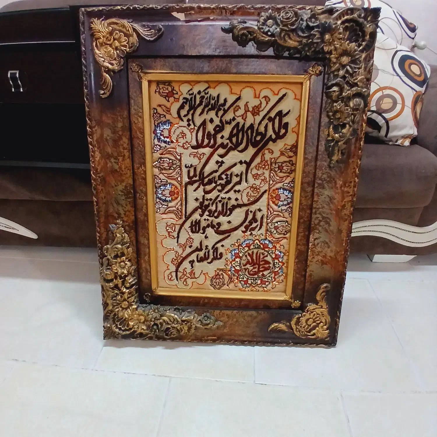 تابلو فرش سلطنتی فرش بافت|تابلو فرش|کلاچای, |دیوار