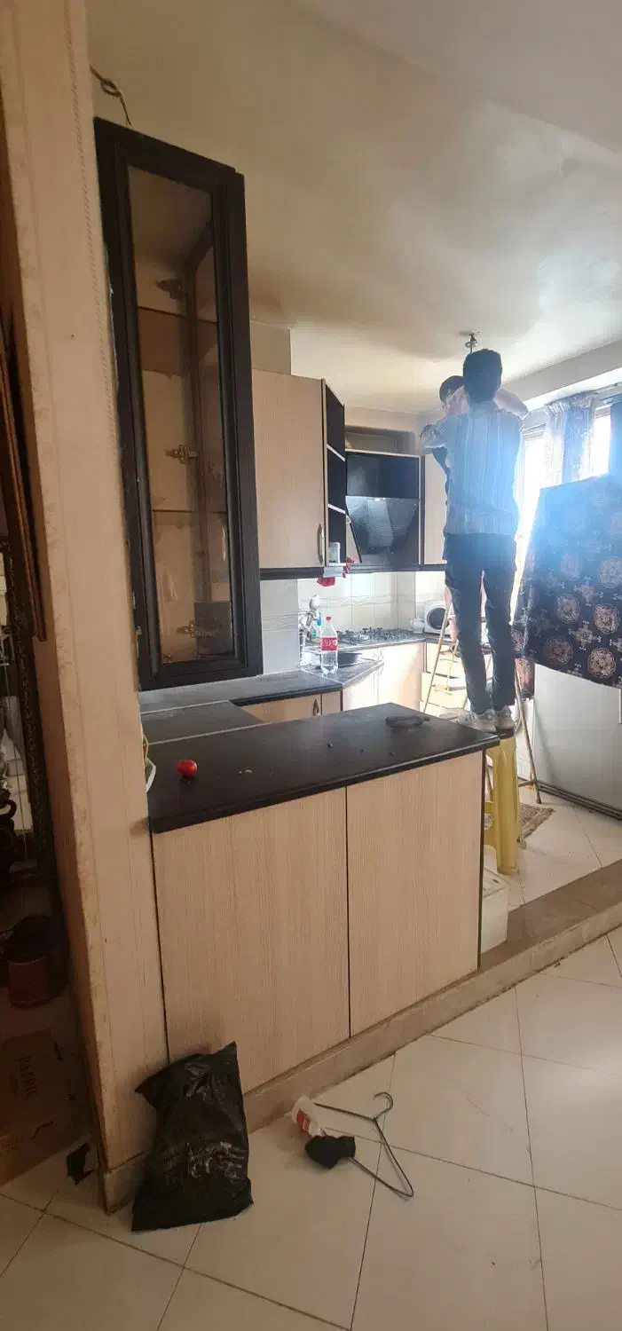 کابینتmdf سالم ۹متر باز گاز و هود|آبچکان و نظمدهنده ظروف|ری, ظهیرآباد|دیوار