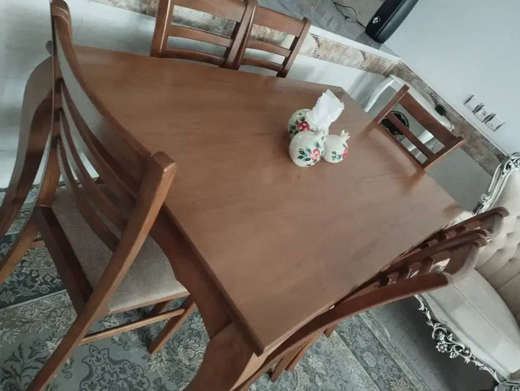 میز ناهارخوری شش نفره تمام چوب کاملا نو و سالم|میز و صندلی غذاخوری|فسا, |دیوار