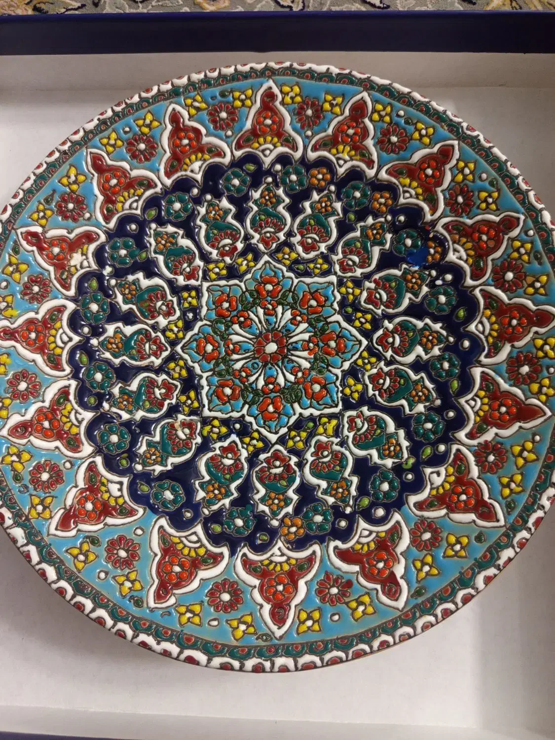 بشقاب مینا کاری|صنایع دستی و سایر لوازم تزئینی|تهران, باغ خزانه|دیوار