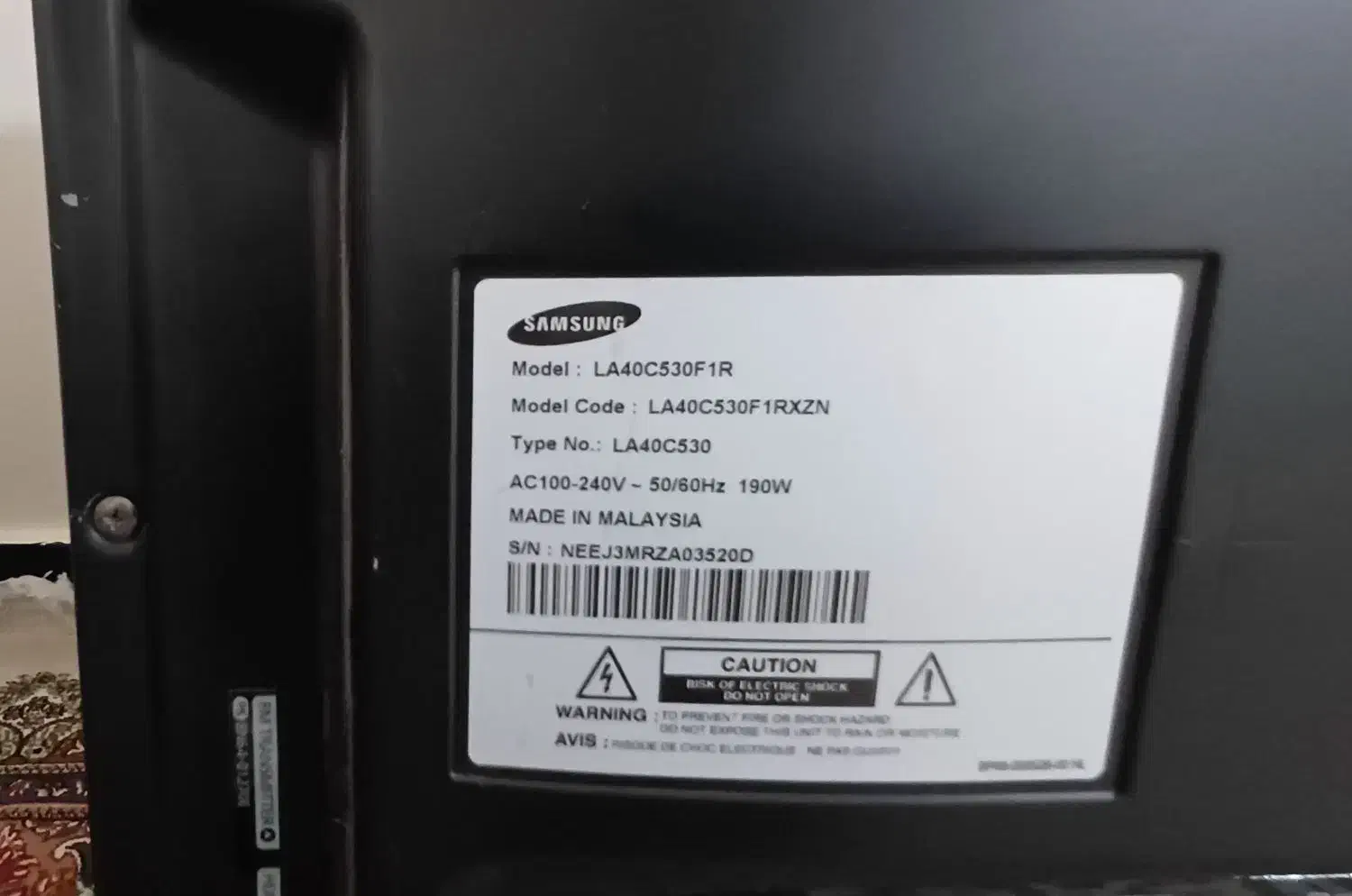 تلویزیون ۴۰ اینچ سامسونگ(مالزی).فروش|تلویزیون و پروژکتور|یاسوج, |دیوار