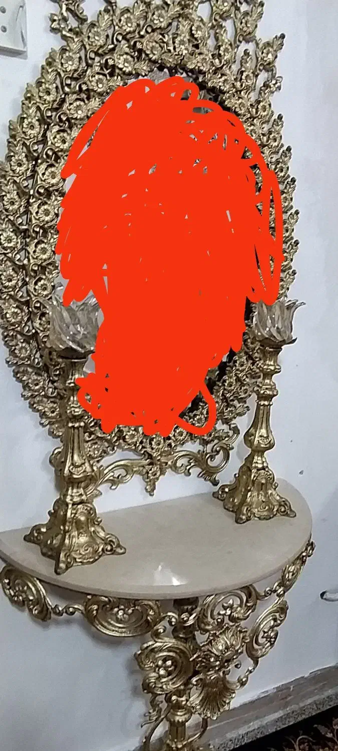 آینه کنسول طرح برنز|بوفه، ویترین، کنسول|دورود, |دیوار