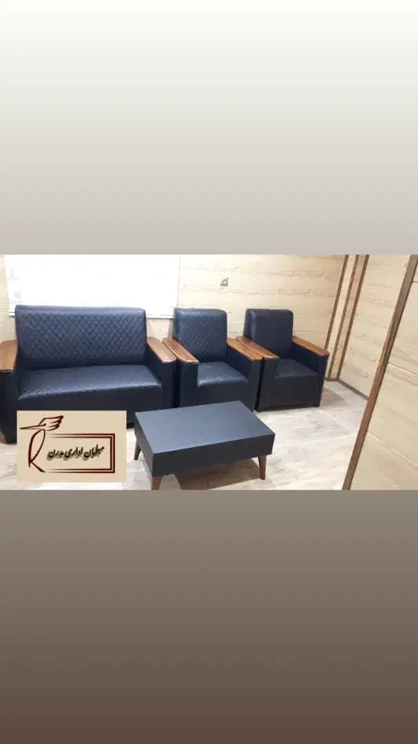 نیم ست اداری با میز و شیشه|مبلمان اداری|برازجان, |دیوار