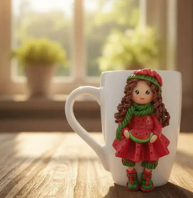 ماگ عروسکی هدیه|صنایع دستی و سایر لوازم تزئینی|مشهد, آزادشهر|دیوار