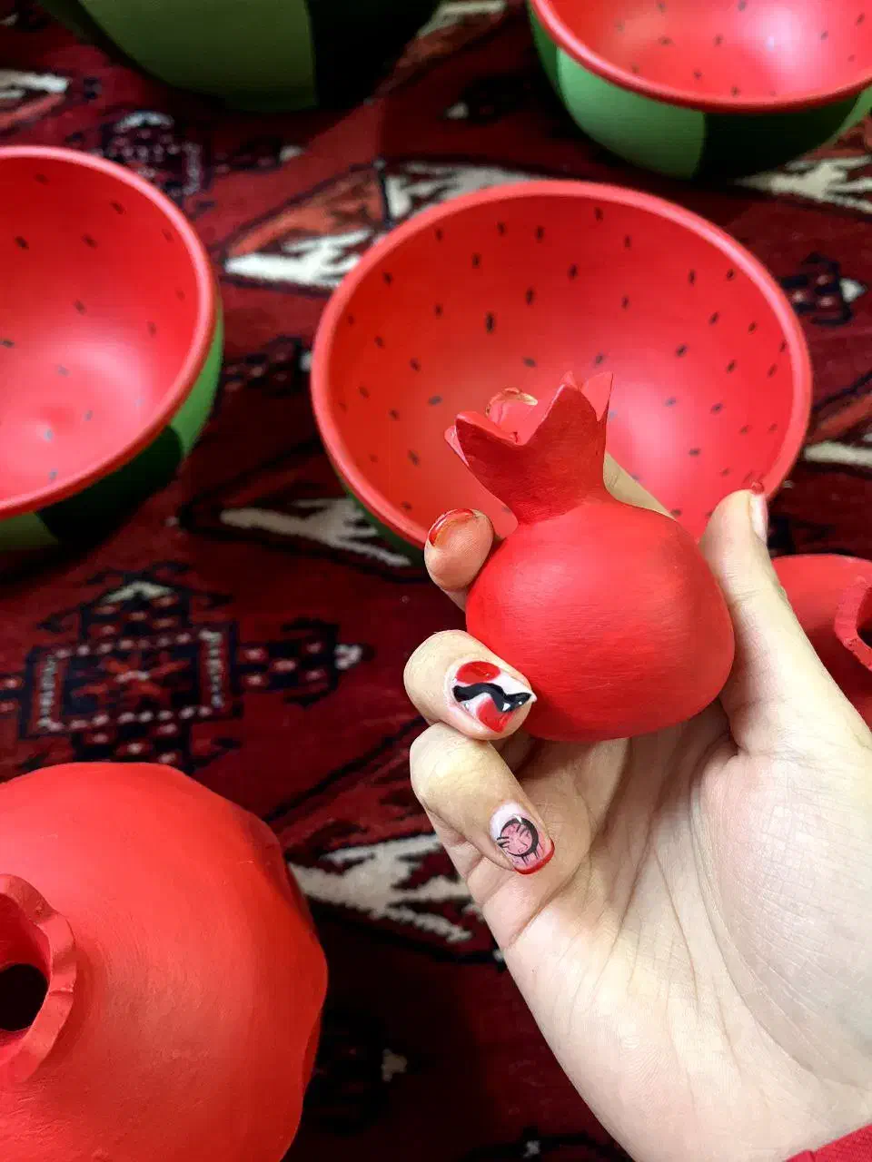 انار شب یلدا دکوری ست ظرف یلدا|صنایع دستی و سایر لوازم تزئینی|تهران, امامت|دیوار