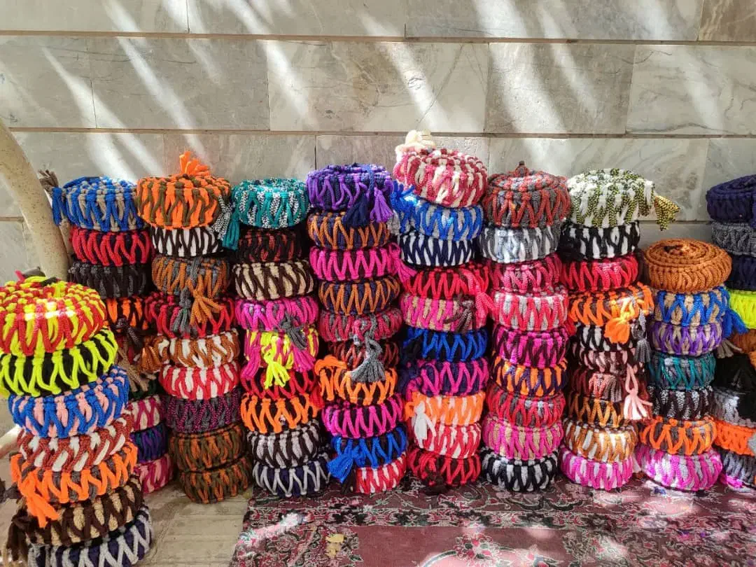 انواع دور بافت و روغن هنگدرام|سازهای سنتی|کرمان, |دیوار