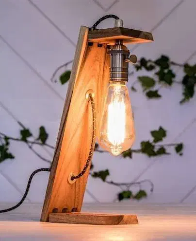 چراغ رو میزی چوبی|چراغ خواب و آباژور|گلبهار, بیزکی|دیوار