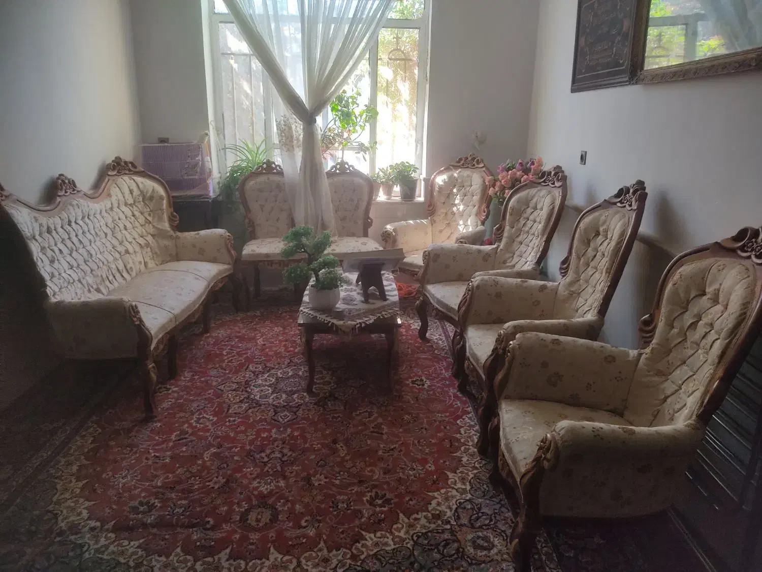 مبل سلطنتی چوب گردو فریمان|مبلمان خانگی و میز عسلی|فریمان, |دیوار