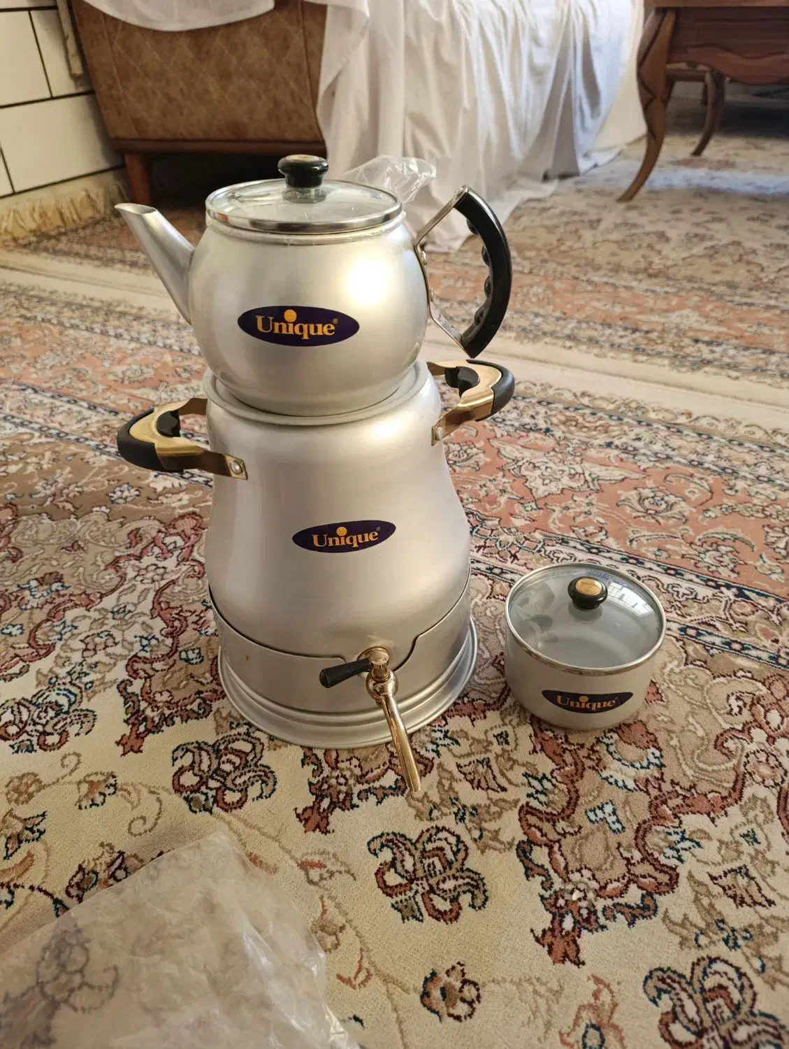 قوری و کتری و قندان یونیک|سماور، چایساز، قهوهساز|دزفول, |دیوار