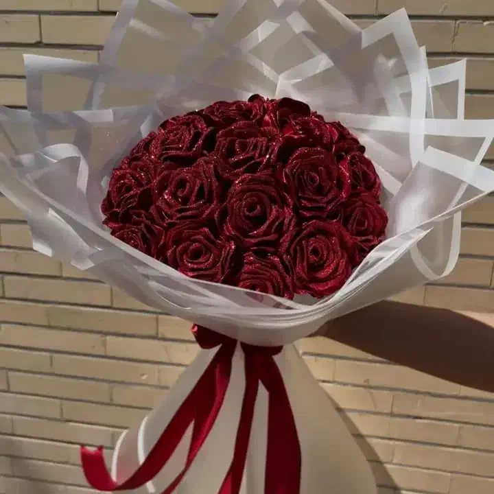 گل رز روبانی با بهترین متریال|گل مصنوعی|شیراز, کوشک میدان|دیوار