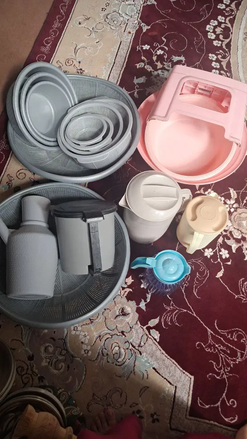 سبد و لگن پلاستیکی|ظروف نگهدارنده، پلاستیکی، یک‌بارمصرف|قم, سراجه|دیوار