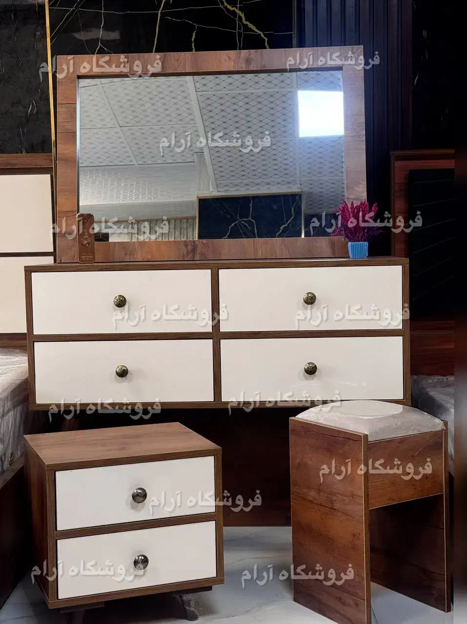 سرویس خواب هایگلاس نگار|تخت و سرویس خواب|کرج, شهرک بنفشه|دیوار