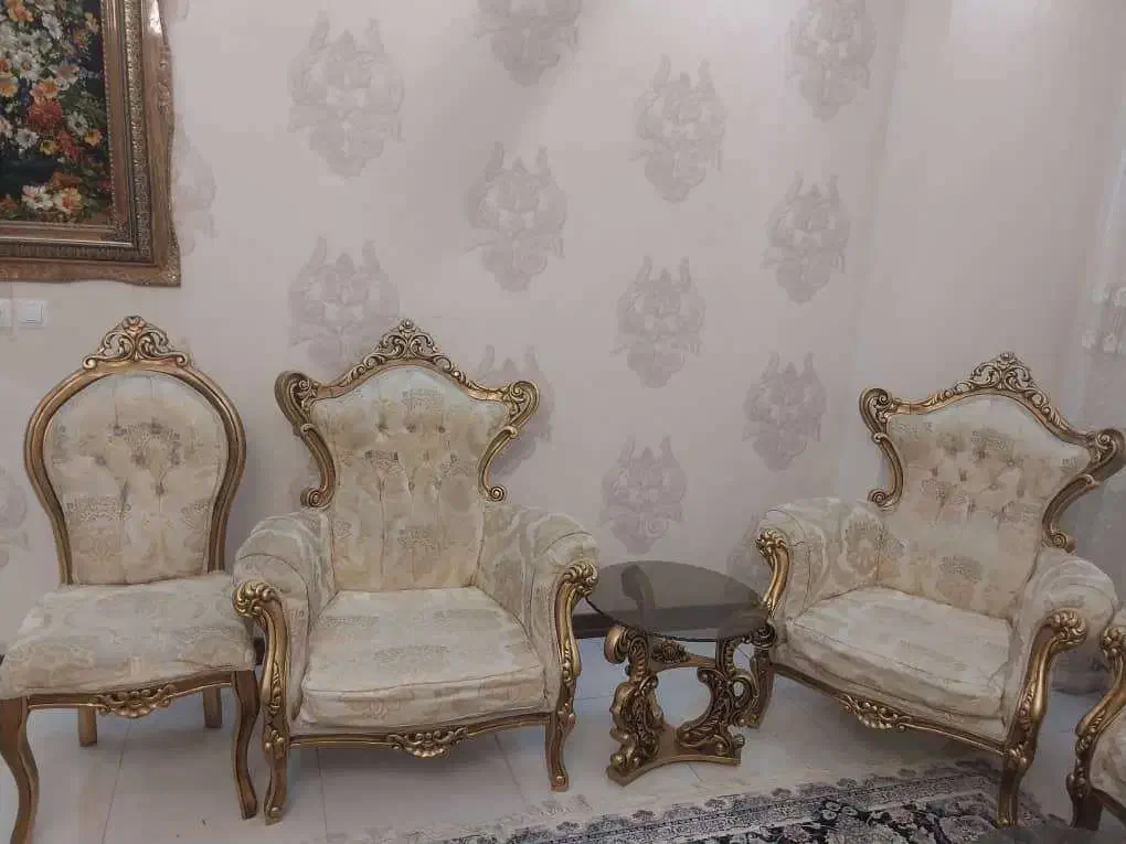 مبل ۹ نفره جنس چوب راش با جلو مبلی|مبلمان خانگی و میز عسلی|قزوین, |دیوار