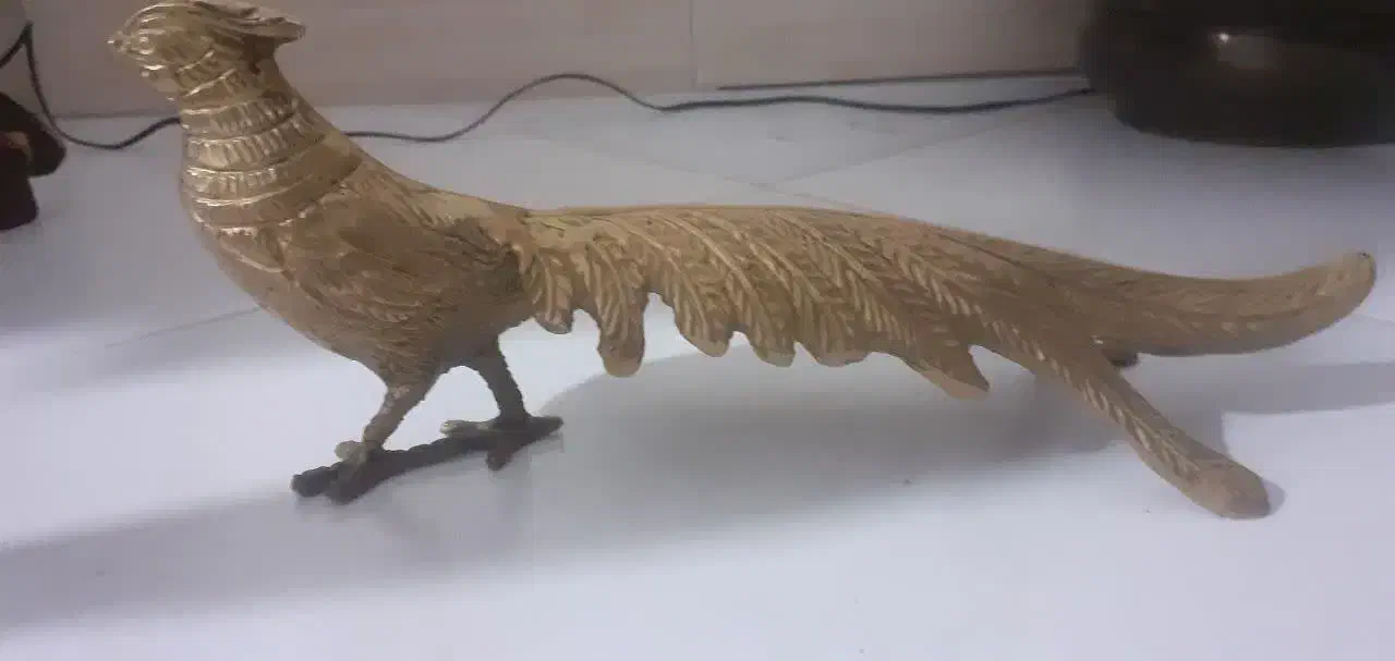 طاووس برنزی رومیزی|مجسمه، تندیس، ماکت|ورامین, ورامین|دیوار