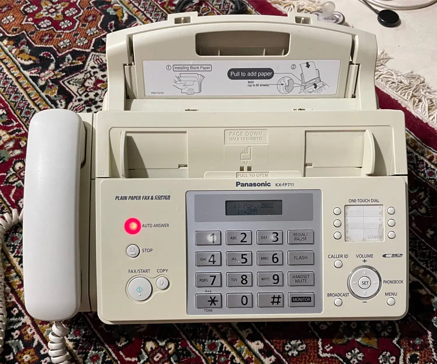 فکس PANASONIC مدل KX-FP711CX|پرینتر، اسکنر، کپی، فکس|کرمان, |دیوار