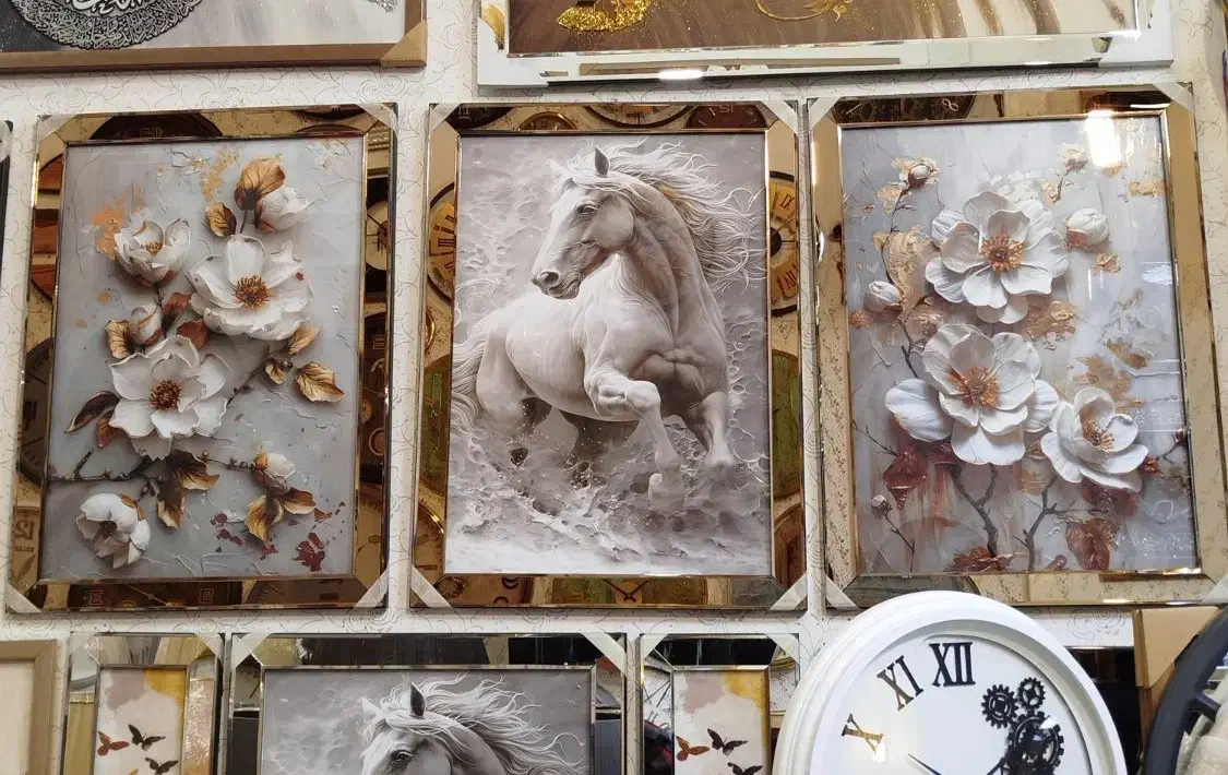 انواع تابلوهای سه تیکه اسب بالدار|تابلو، نقاشی، عکس|مشهد, کوی المهدی|دیوار