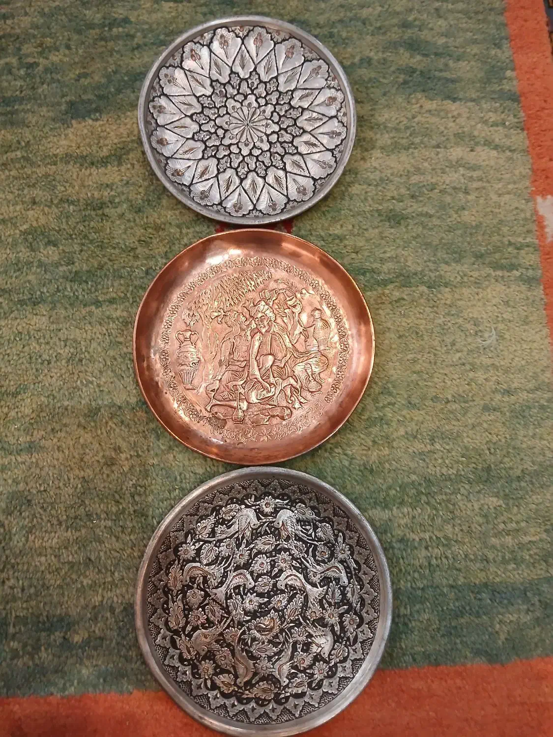 ۳ عدد دیوارکوب . با بهترین نقوش و قلم زنی عالی|کلکسیون اشیاء عتیقه|تهران, آرژانتین|دیوار