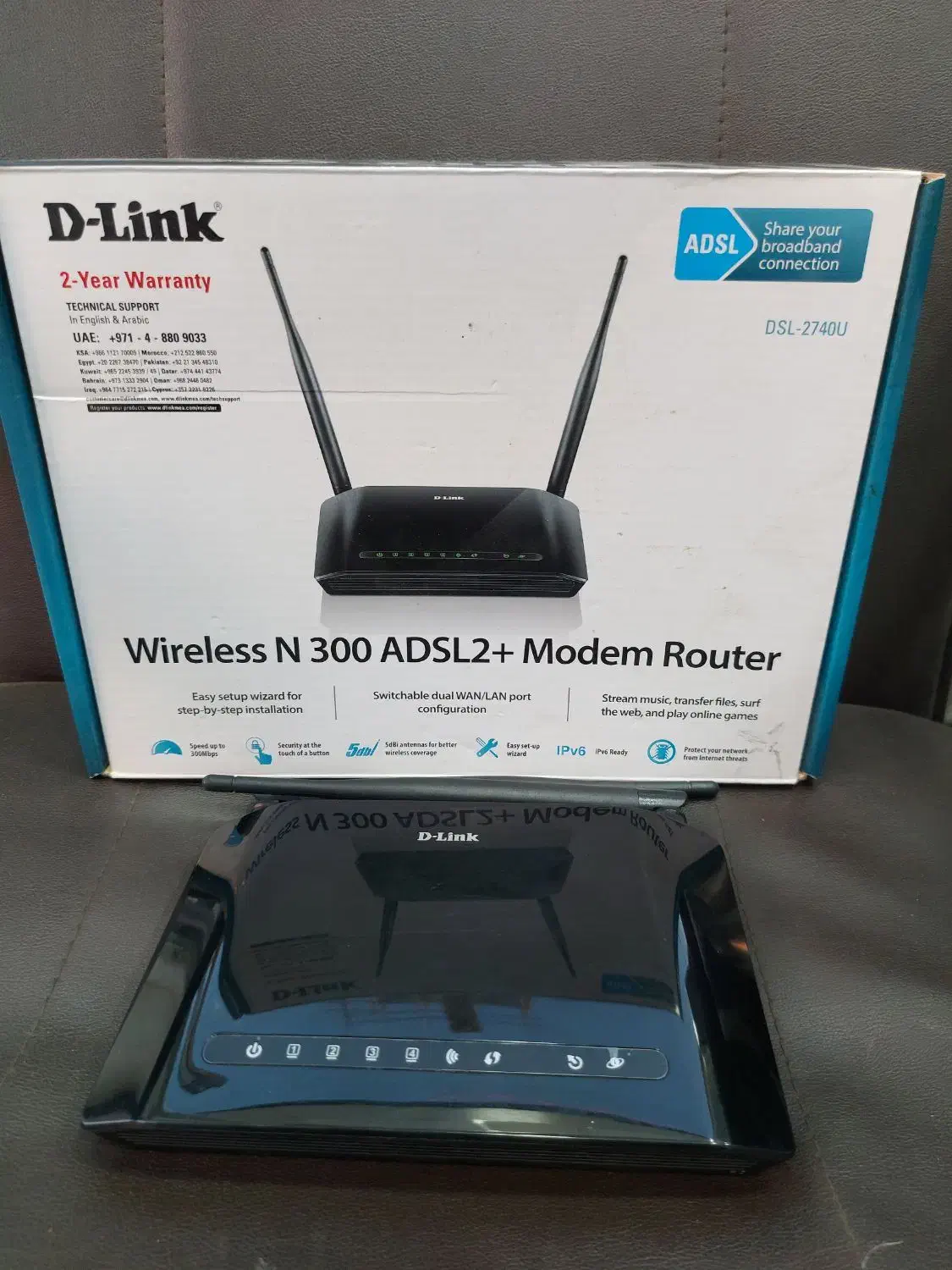 مودم دوآنتن ADSL دلینک ۲۷۴۰|مودم و تجهیزات شبکه|جوانرود, |دیوار