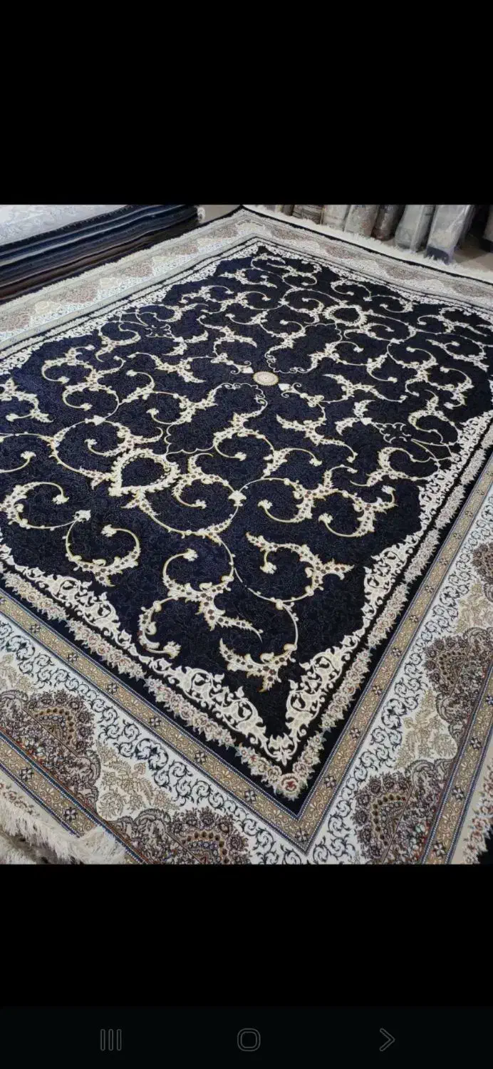 فرش طرح کیانا مشکی طلایی۱۲۰۰شانه|فرش|دوگنبدان, |دیوار