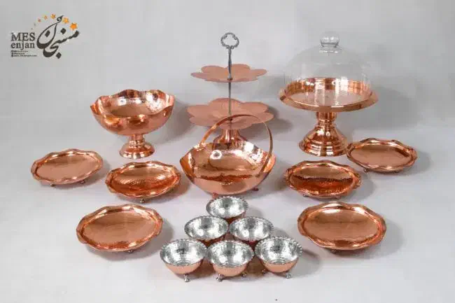 فروش یک سرویس کامل پذیرایی مسی|ظروف سرو و پذیرایی|کازرون, |دیوار